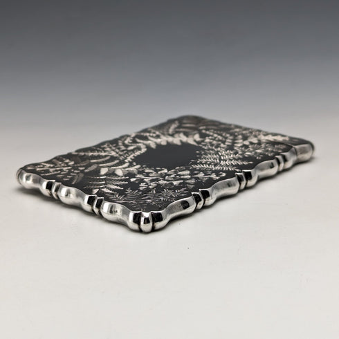 1902 British Antique Sterling Silver Card Case 52g George Unite